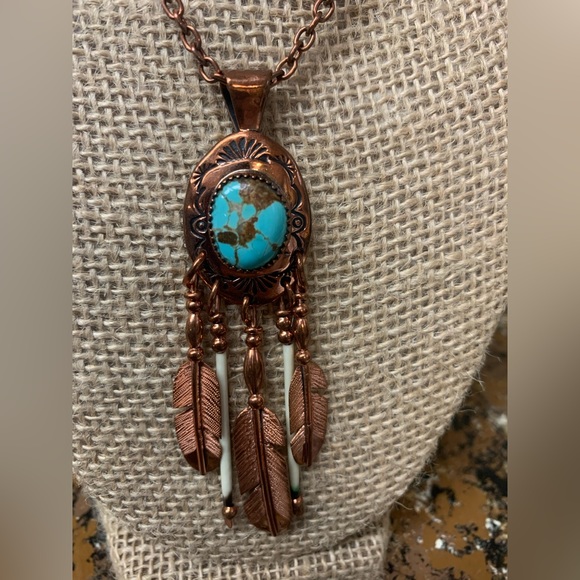 Real turquoise handmade necklace Native American Jeweler - Picture 2 of 4